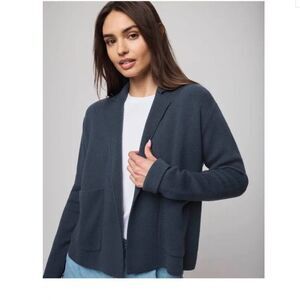 SPLENDID Estelle Cashblend Shrunken Coatigan Jacket Navy